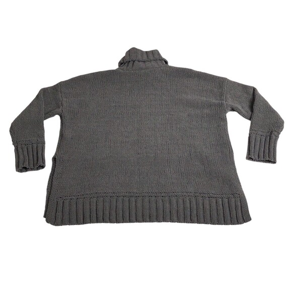 Aerie Sweater Womens Medium Gray Oversized Turtleneck Chunky Soft Comfort Casual - Picture 12 of 16
